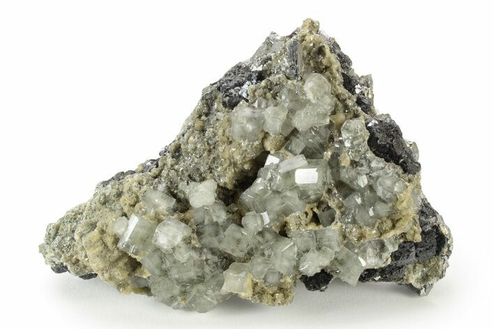 Fluorapatite and Siderite Crystals on Arsenopyrite - Portugal #239760